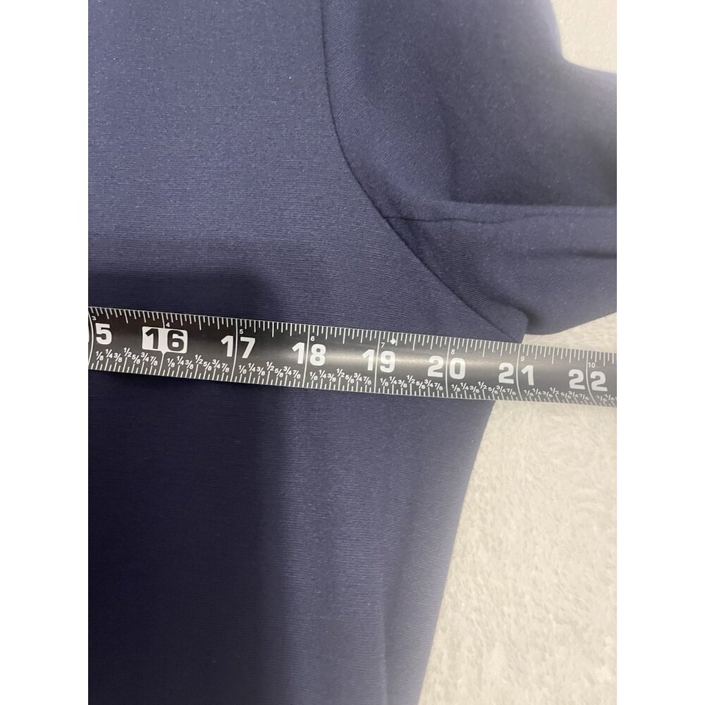 Ripley Rader Duster Cardigan Womens Large 4 Navy Blue Long Open Front Made USA - Picture 5 of 7
